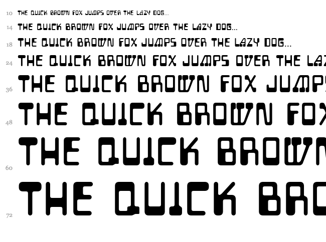 Auto Mission font waterfall